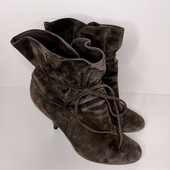 Calvin Klein Brown Hannah Suede Booties - Picture 2 of 4